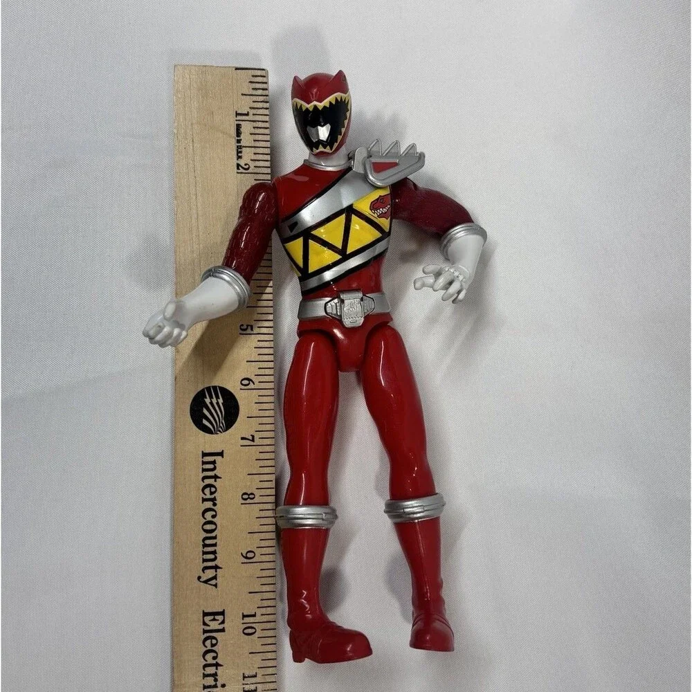 2014 Power Rangers Red Ranger Dino Super Charge Action Figure 10” Bandai Works
